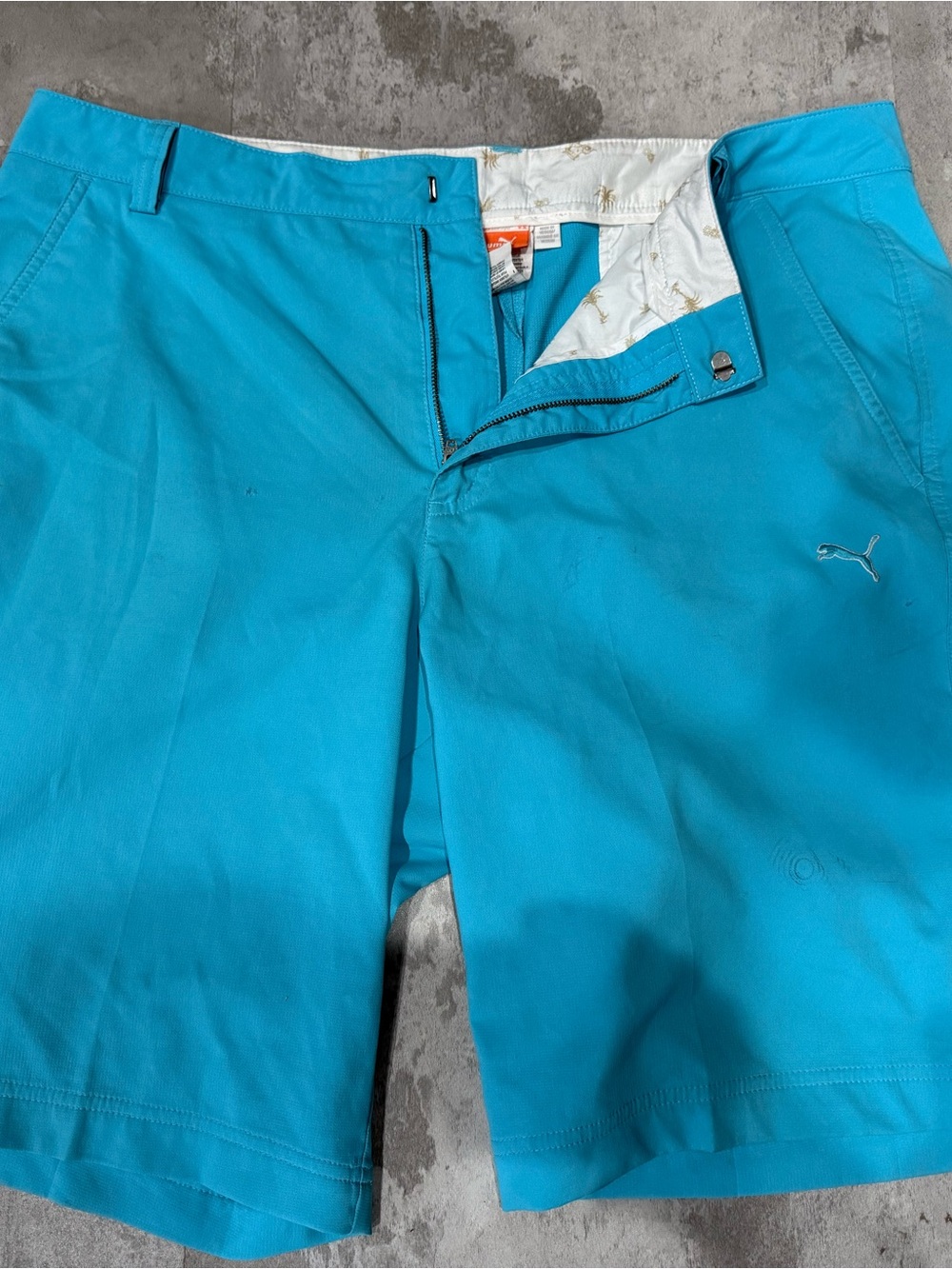 Puma Men’s Bright Turquoise Athletic golf tennis Shorts